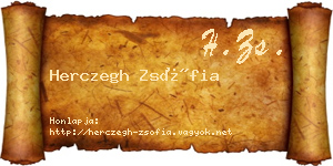 Herczegh Zsófia névjegykártya